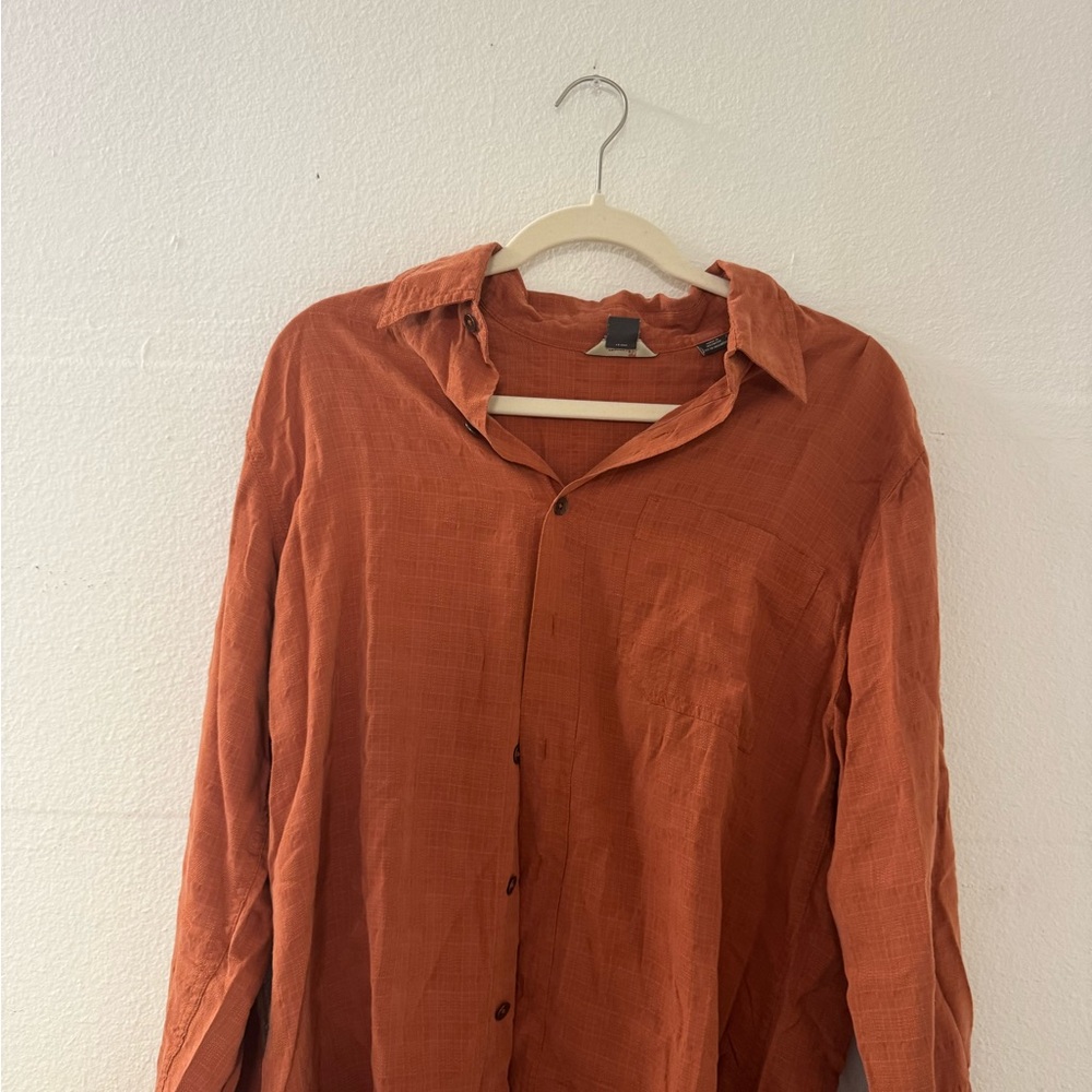 Orange Button-Up Shirt